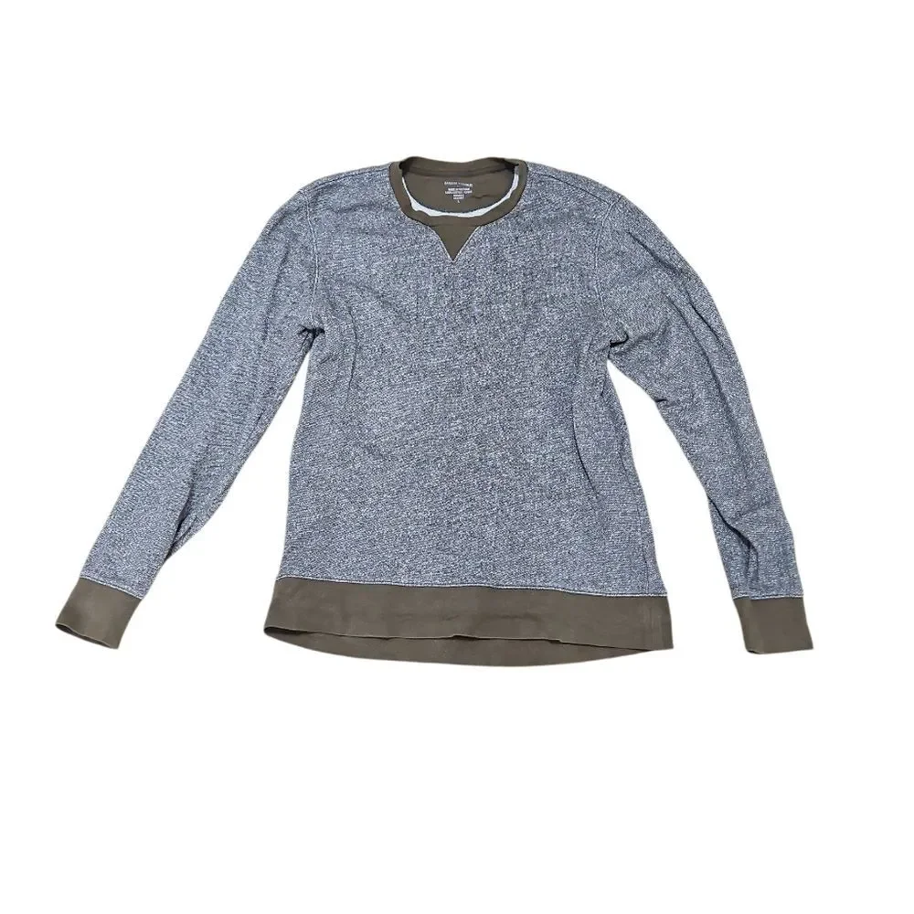 Banana Republic Grey 100% Cotton Long Sleeve Shirt L Minimalist Basic